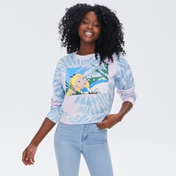 Disney’s Alice in Wonderland graphic pullover tie dye size S - Picture 2 of 3
